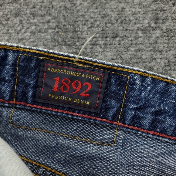 Vintage Abercrombie Fitch Jeans 32x32 Y2K Low Rise Bootcut Stone Wash Distressed - Picture 12 of 15